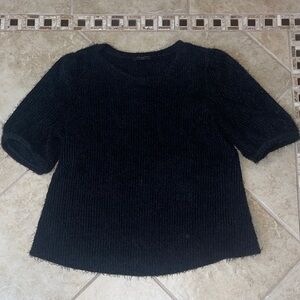 Lane Bryant Black Crew Neck Eyelash Sweater 14/16 1X